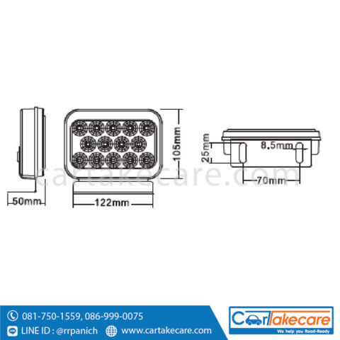 ไฟหลังคา วอลโว่ led รถบรรทุก